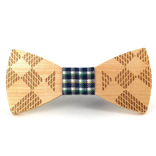 Papillon in Legno a Quadretti