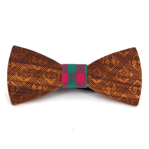 Papillon in Legno con Disegno Geometrico