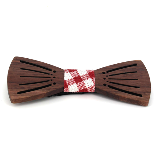 Papillon in Legno a Righe Vuoto