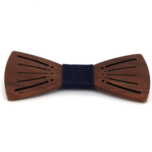 Papillon in Legno a Righe Vuoto