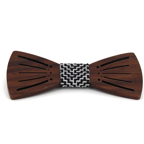 Papillon in Legno a Righe Vuoto