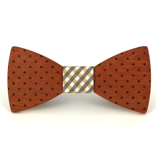 Papillon in legno a pois
