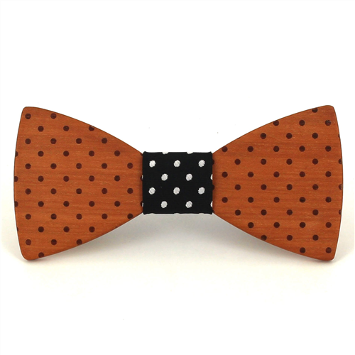 Papillon in legno a pois