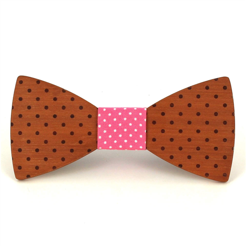 Papillon in legno a pois