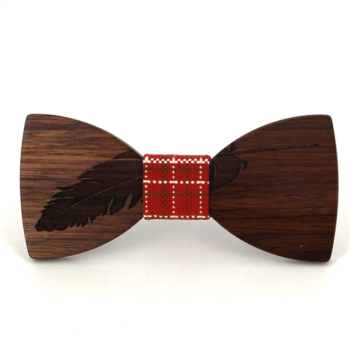 Papillon in Legno con Piuma