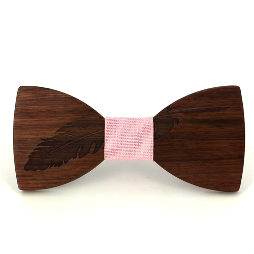 Papillon in Legno con Piuma
