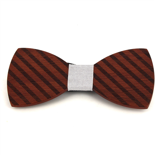 Papillon in Legno a Righe Spesse