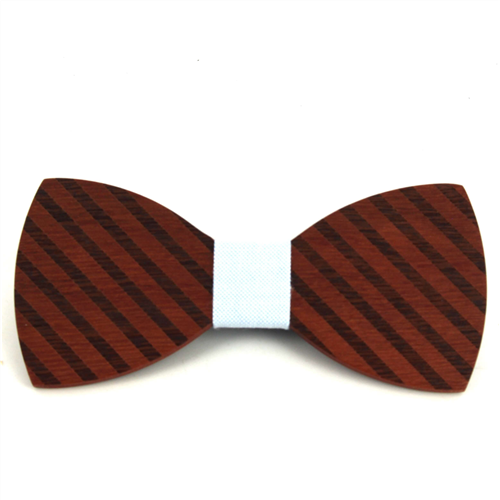 Papillon in Legno a Righe Spesse