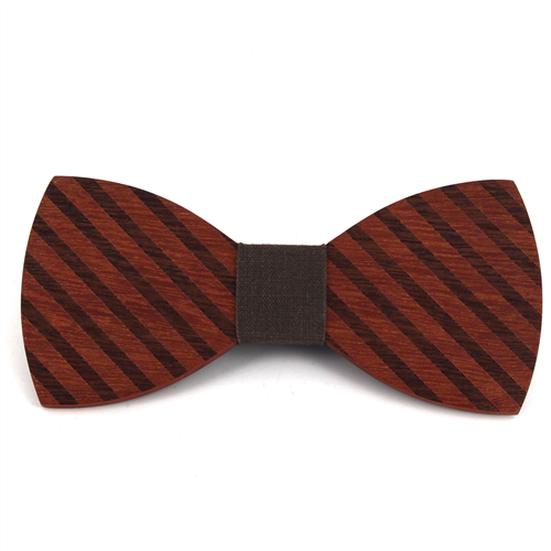 Papillon in Legno a Righe Spesse