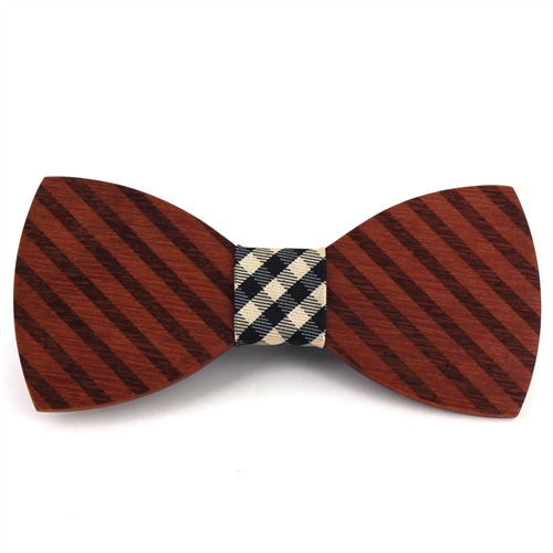 Papillon in legno a righe larghe