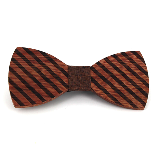 Papillon in Legno a Righe Spesse