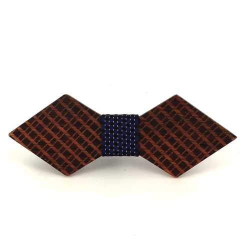 Papillon in legno a rombi con quadretti