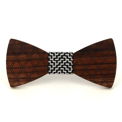Papillon in legno a rombi
