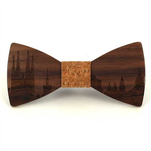 Papillon in legno Skyline Barcelona