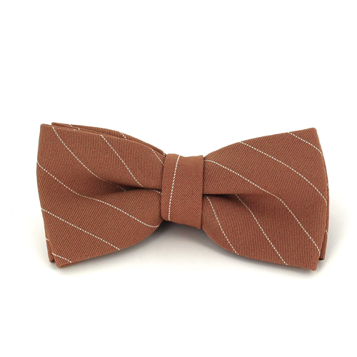 Papillon a righe marrone e bianco