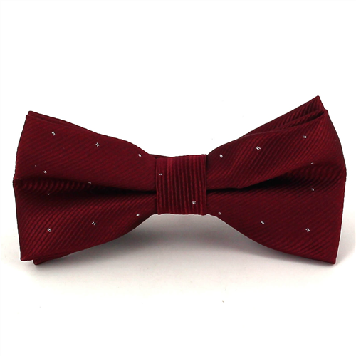 Papillon Bambini Bordeaux a Pois