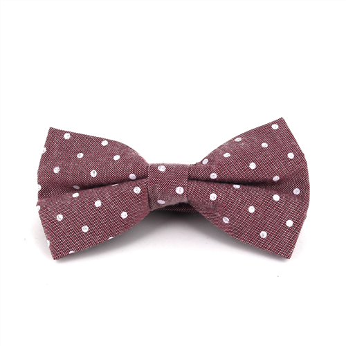 Papillon Oxford a Pois Rosso