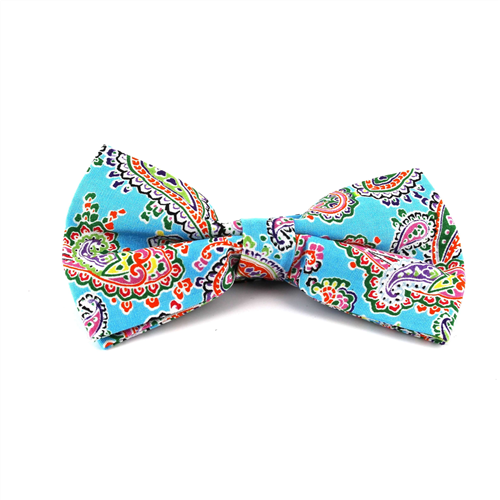 Papillon Paisley Azzurro Celeste