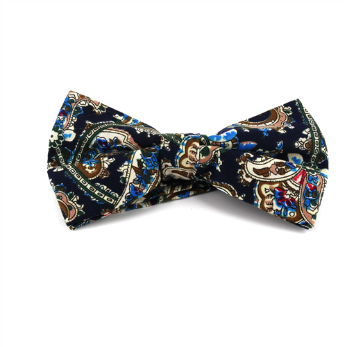 Papillon Paisley Blu Scuro
