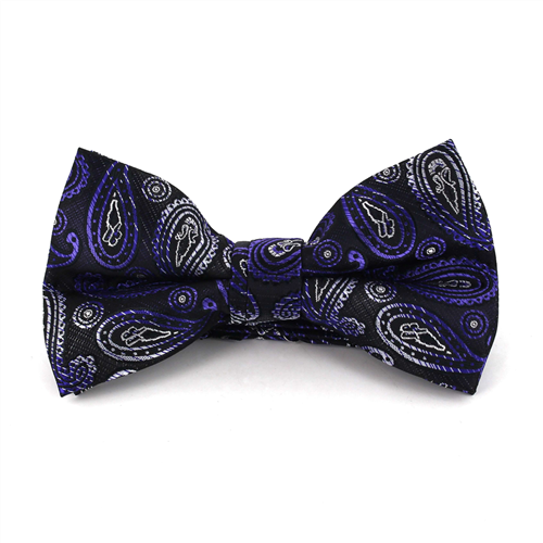 Papillon Paisley Nero e Viola