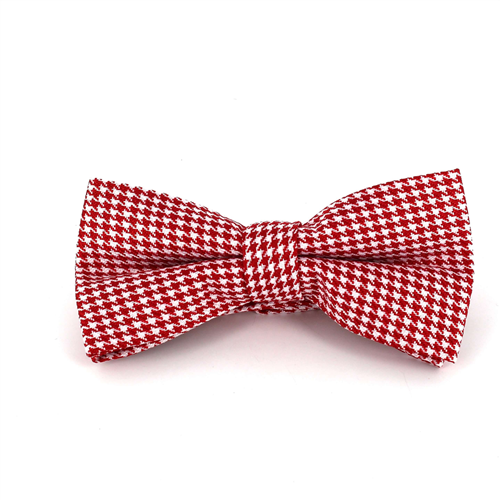 Papillon Pied de Poule Bianco e Rosso