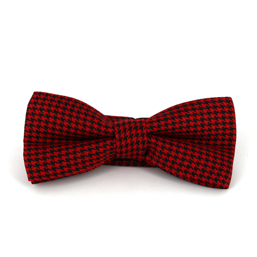 Papillon Pied de Poule Rosso e Nero