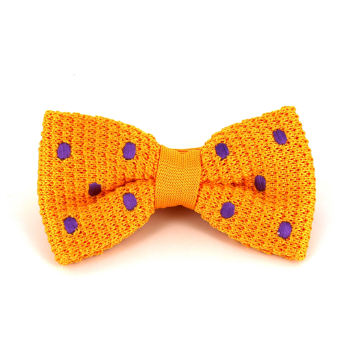 Papillon a pois gialli con pois viola