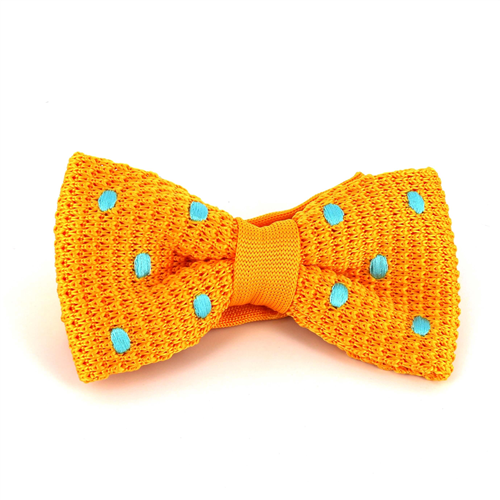 Papillon a pois gialli a pois turchese