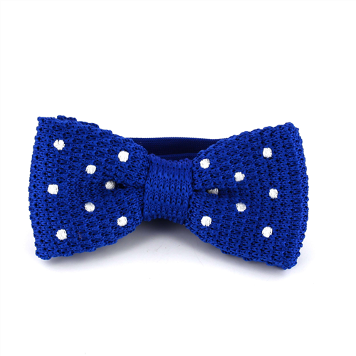 Papillon a pois blu con pois bianchi