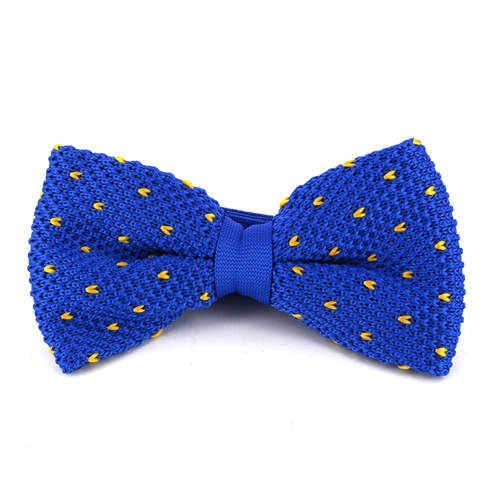 Papillon a pois blu con puntini gialli