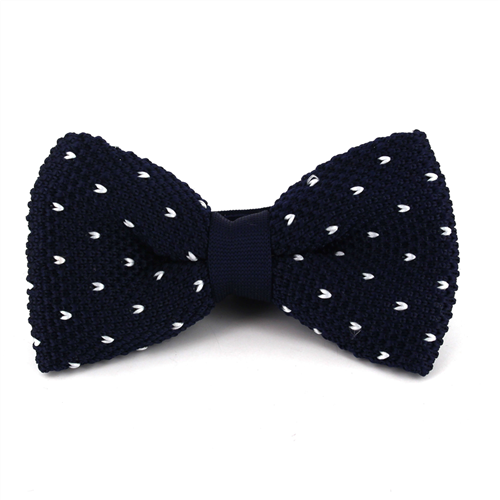 Papillon a pois blu con punti bianchi