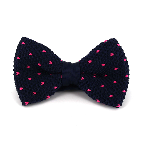 Papillon a pois blu con pois rosa