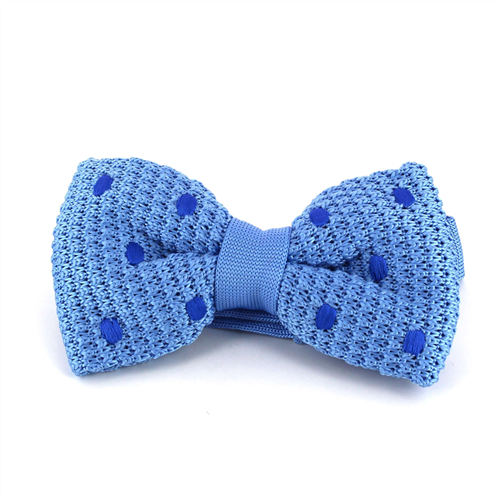 Papillon a pois celeste con pois blu