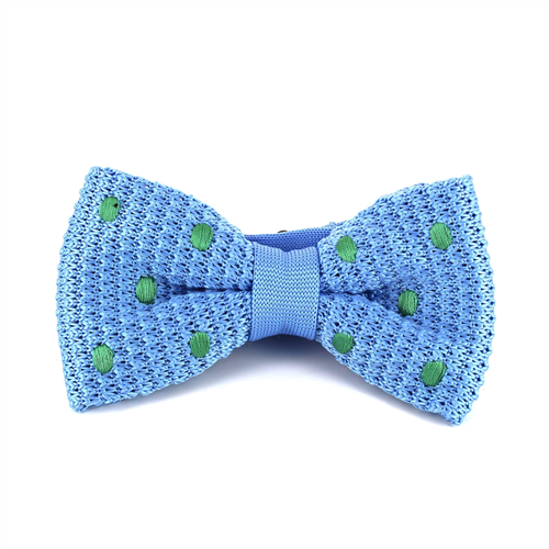 Papillon a pois celesti con pois verdi