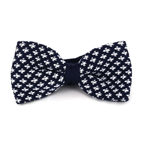 Papillon a pois gigli blu e bianchi