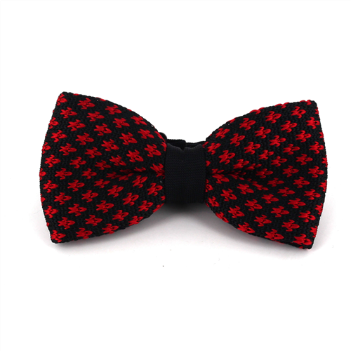 Papillon a pois giglio nero e rosso