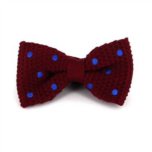 Papillon a pois granata con pois blu