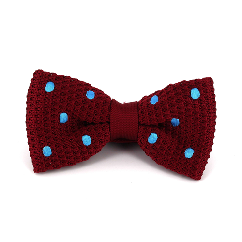 Papillon a pois granata con pois celesti