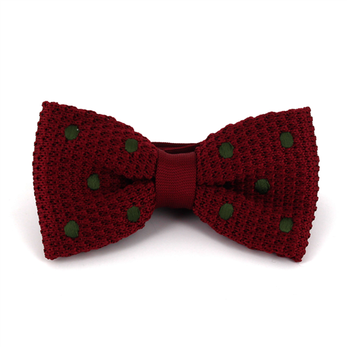 Papillon a pois bordeaux a pois verdi scuro