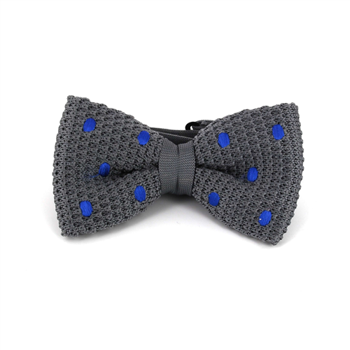 Papillon a pois grigi con pois blu