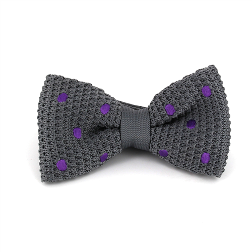Papillon a pois grigi con pois viola
