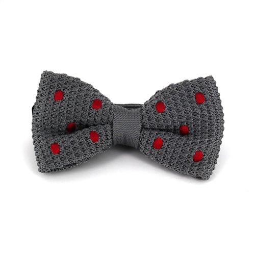 Papillon a pois grigi con pois rossi