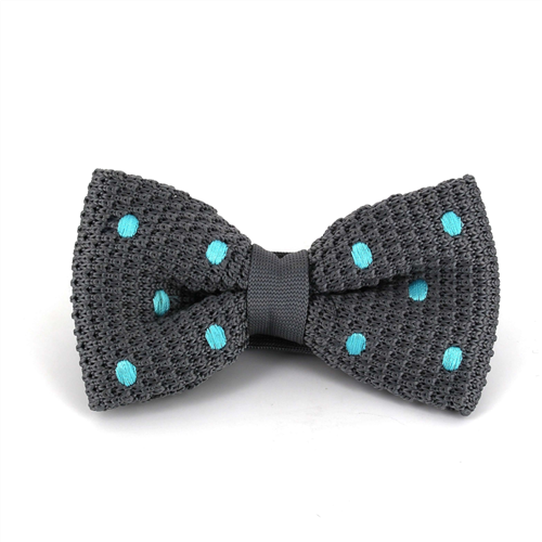 Papillon a pois grigi a pois turchese
