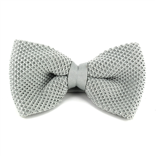 Papillon a pois liscio grigio chiaro