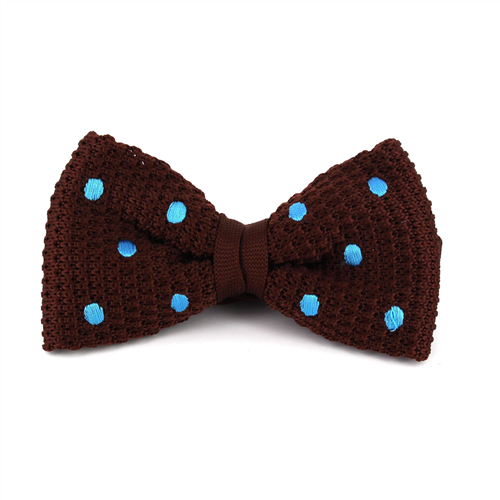 Papillon a pois marrone con puntini celesti