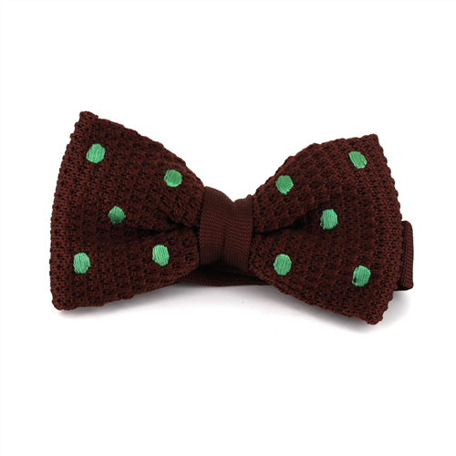 Papillon a pois marrone con pois verdi