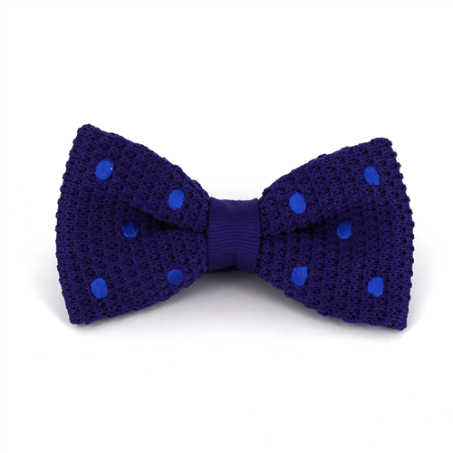 Papillon a pois viola con pois blu