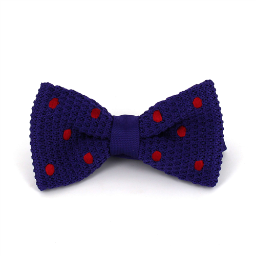 Papillon a pois viola con pois rossi