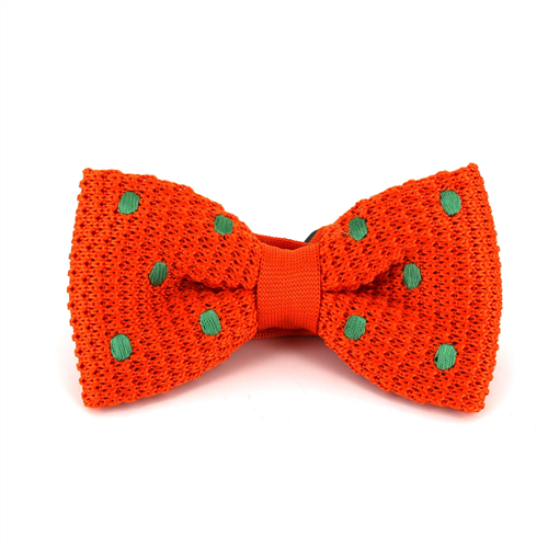 Papillon a pois arancioni con pois verdi