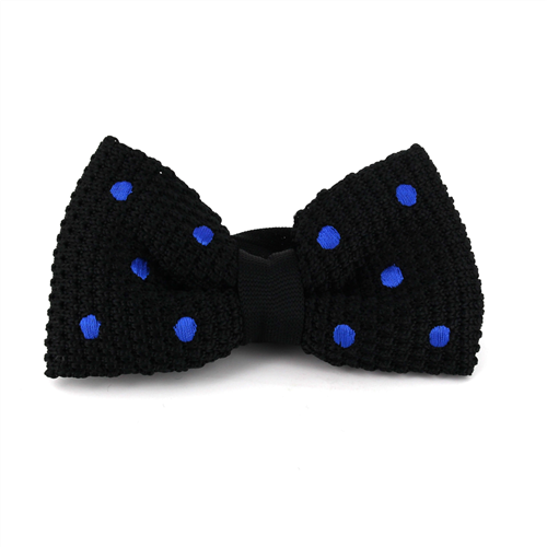 Papillon a pois neri con pois blu